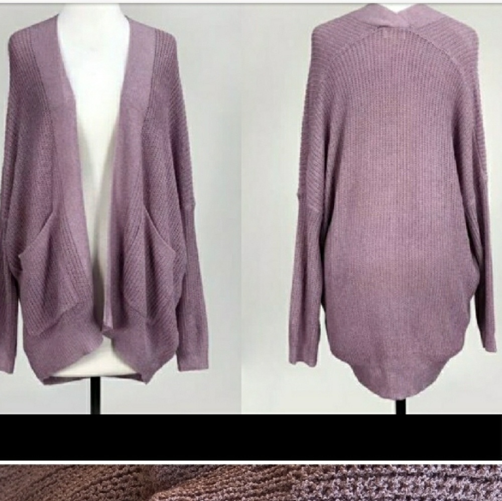 Dusty plum knitted cardigan